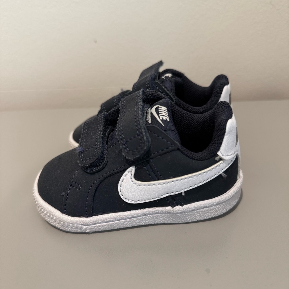 NEW NIKE BABY BOY COURT ROYALE OBSIDIAN/WHITE 3C